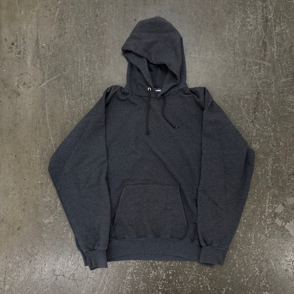 Hanes Hoodie Men Large Grey Ultimate Cotton PrintPro Heavyweight Pullover